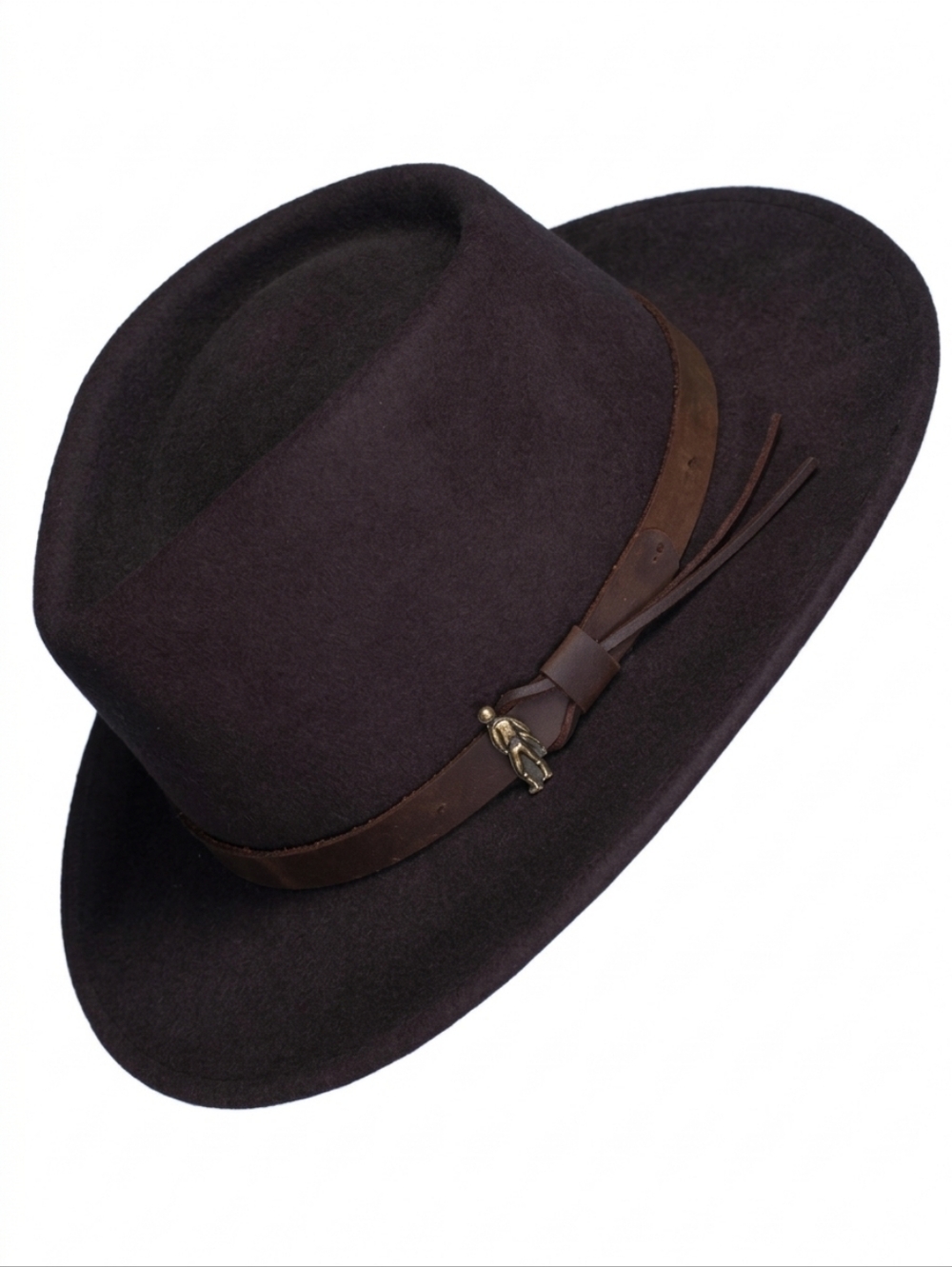 Jack Murphy Boston Wool Fedora Hat - Chocolate Brown Size 7 / 56 cm /  Small